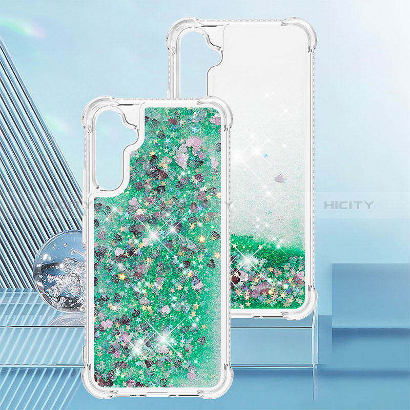 Silikon Hülle Handyhülle Gummi Schutzhülle Flexible Tasche Bling-Bling YB3 für Samsung Galaxy A34 5G Grün