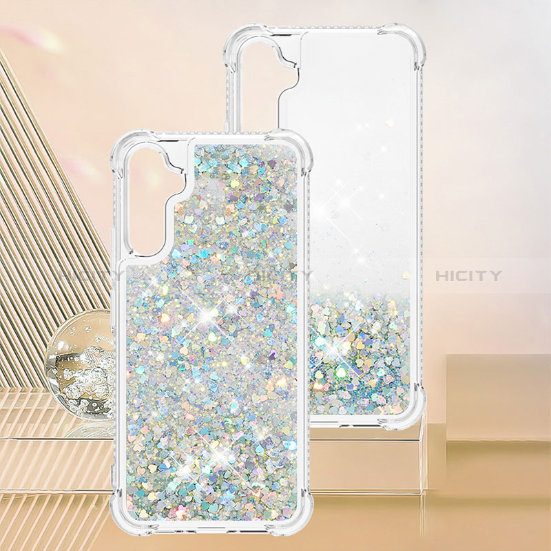 Silikon Hülle Handyhülle Gummi Schutzhülle Flexible Tasche Bling-Bling YB3 für Samsung Galaxy A34 5G Hellblau