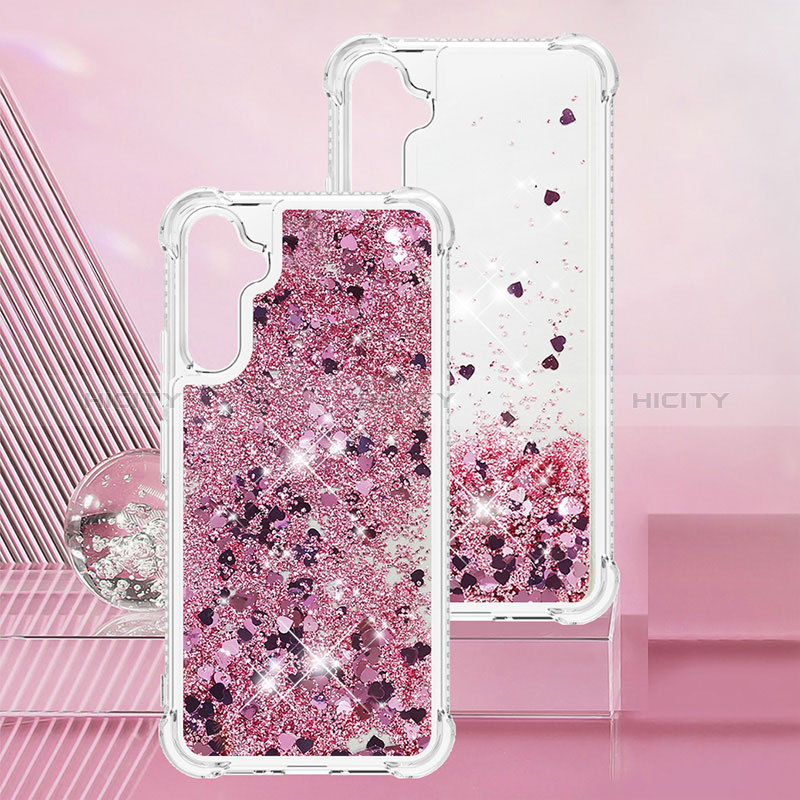 Silikon Hülle Handyhülle Gummi Schutzhülle Flexible Tasche Bling-Bling YB3 für Samsung Galaxy A34 5G Rot