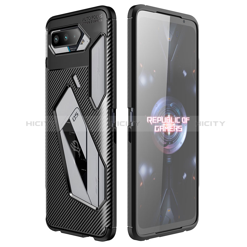 Silikon Hülle Handyhülle Gummi Schutzhülle Flexible Tasche Köper für Asus ROG Phone 5 Pro Schwarz