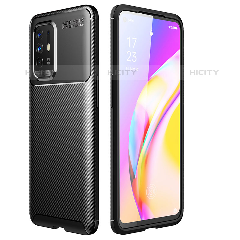 Silikon Hülle Handyhülle Gummi Schutzhülle Flexible Tasche Köper für Oppo F19 Pro+ Plus 5G Schwarz