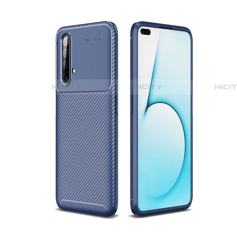 Silikon Hülle Handyhülle Gummi Schutzhülle Flexible Tasche Köper für Realme X50t 5G Blau Plus