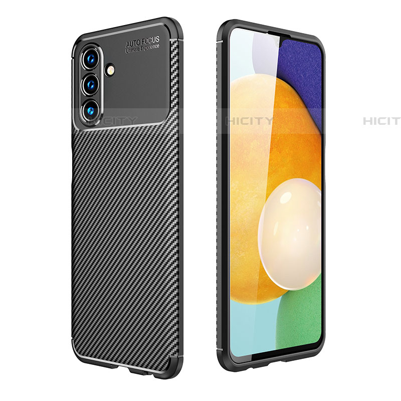Silikon Hülle Handyhülle Gummi Schutzhülle Flexible Tasche Köper für Samsung Galaxy A04s Schwarz Plus