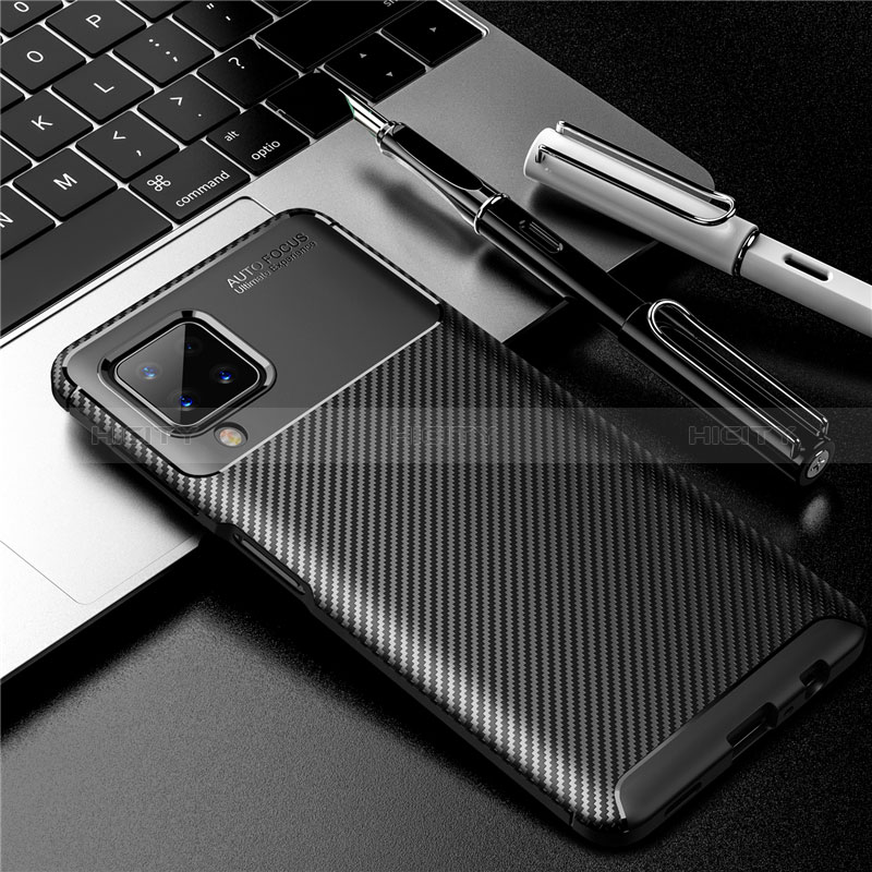 Silikon Hülle Handyhülle Gummi Schutzhülle Flexible Tasche Köper für Samsung Galaxy M12 Schwarz Plus