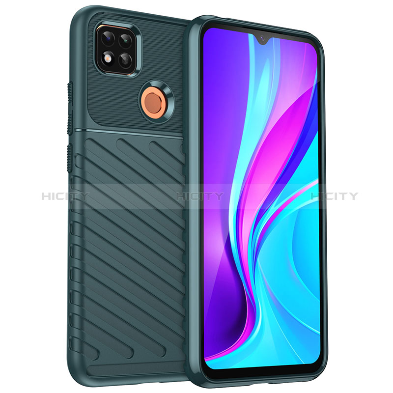 Silikon Hülle Handyhülle Gummi Schutzhülle Flexible Tasche Köper MF1 für Xiaomi Redmi 9 India Grün