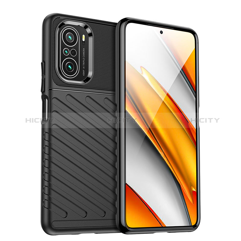 Silikon Hülle Handyhülle Gummi Schutzhülle Flexible Tasche Köper MF1 für Xiaomi Redmi K40 Pro+ Plus 5G Schwarz Plus