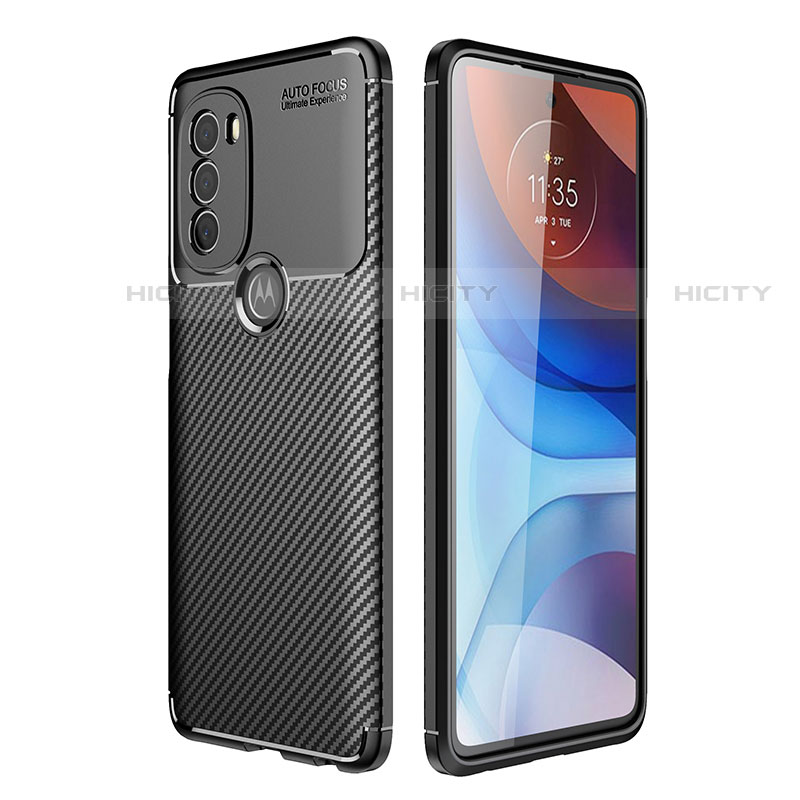 Silikon Hülle Handyhülle Gummi Schutzhülle Flexible Tasche Köper S01 für Motorola Moto G71 5G Schwarz