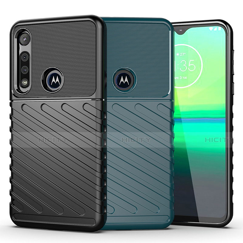 Silikon Hülle Handyhülle Gummi Schutzhülle Flexible Tasche Köper S01 für Motorola Moto G8 Play