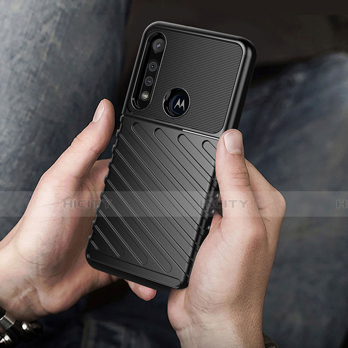 Silikon Hülle Handyhülle Gummi Schutzhülle Flexible Tasche Köper S01 für Motorola Moto G8 Play