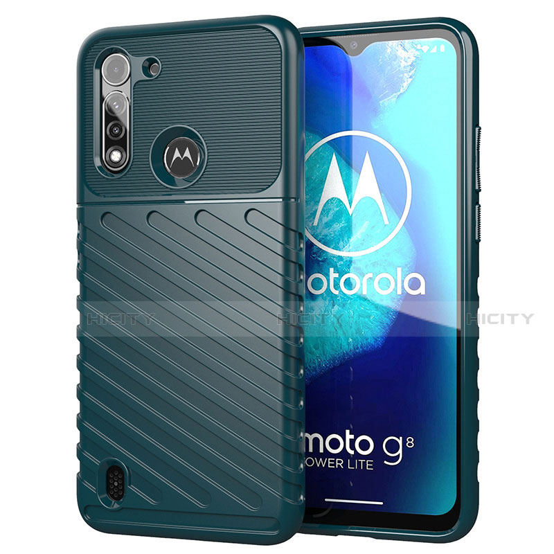 Silikon Hülle Handyhülle Gummi Schutzhülle Flexible Tasche Köper S01 für Motorola Moto G8 Power Lite