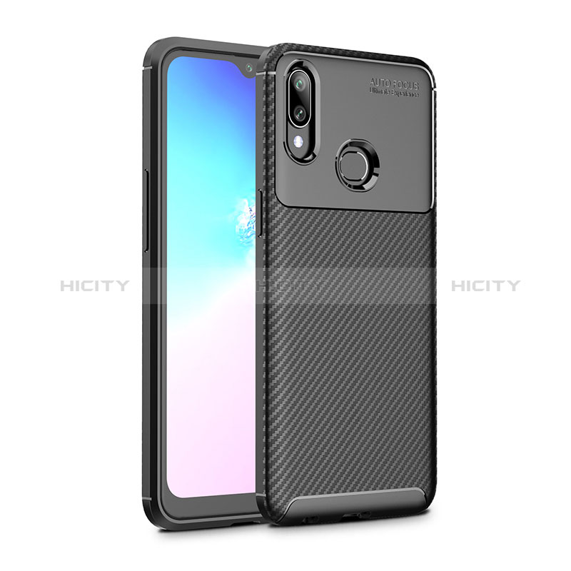 Silikon Hülle Handyhülle Gummi Schutzhülle Flexible Tasche Köper S01 für Samsung Galaxy A10s Schwarz