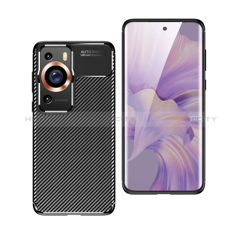 Silikon Hülle Handyhülle Gummi Schutzhülle Flexible Tasche Köper T02 für Huawei P60 Pro Schwarz