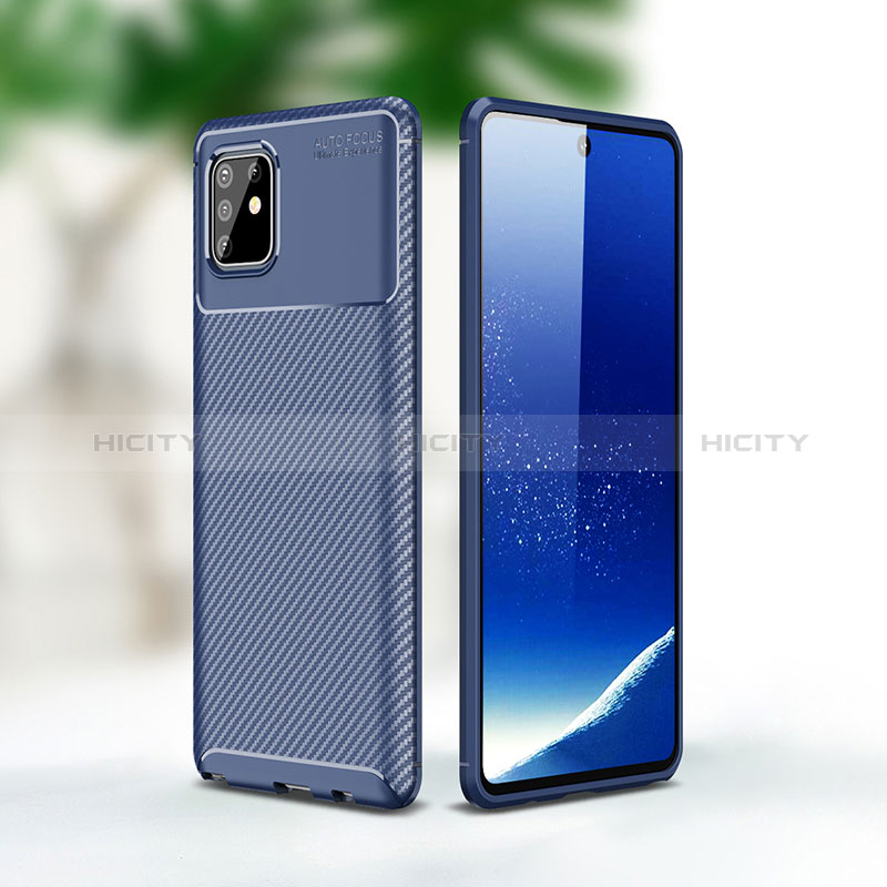 Silikon Hülle Handyhülle Gummi Schutzhülle Flexible Tasche Köper WL1 für Samsung Galaxy Note 10 Lite Blau Plus