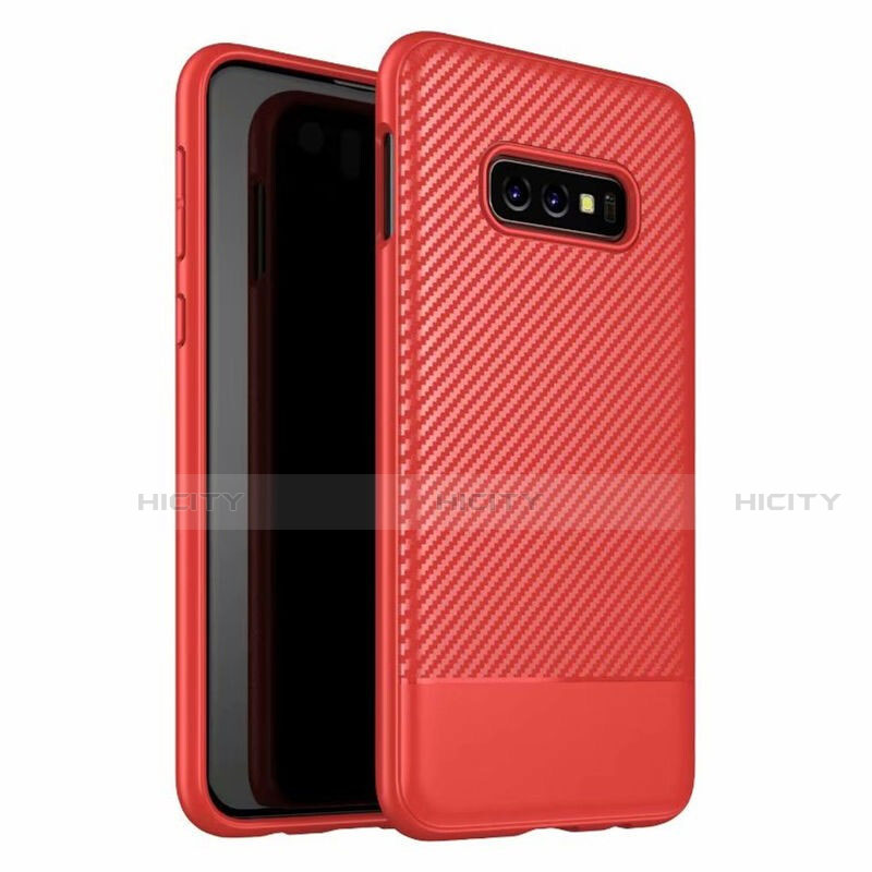 Silikon Hülle Handyhülle Gummi Schutzhülle Flexible Tasche Köper Y02 für Samsung Galaxy S10e Rot