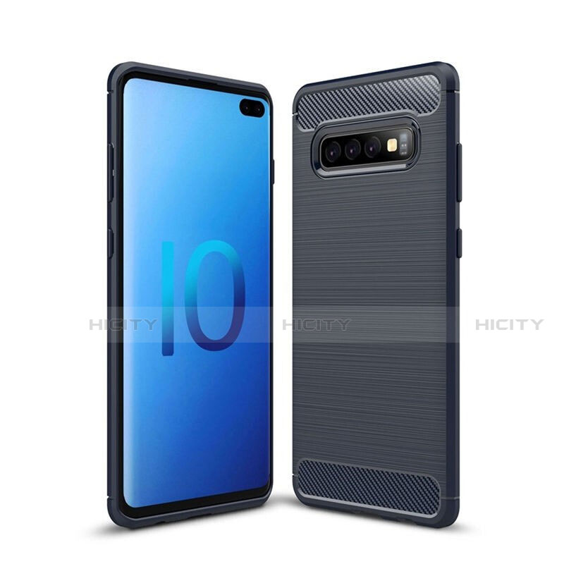 Silikon Hülle Handyhülle Gummi Schutzhülle Flexible Tasche Line C01 für Samsung Galaxy S10 Plus