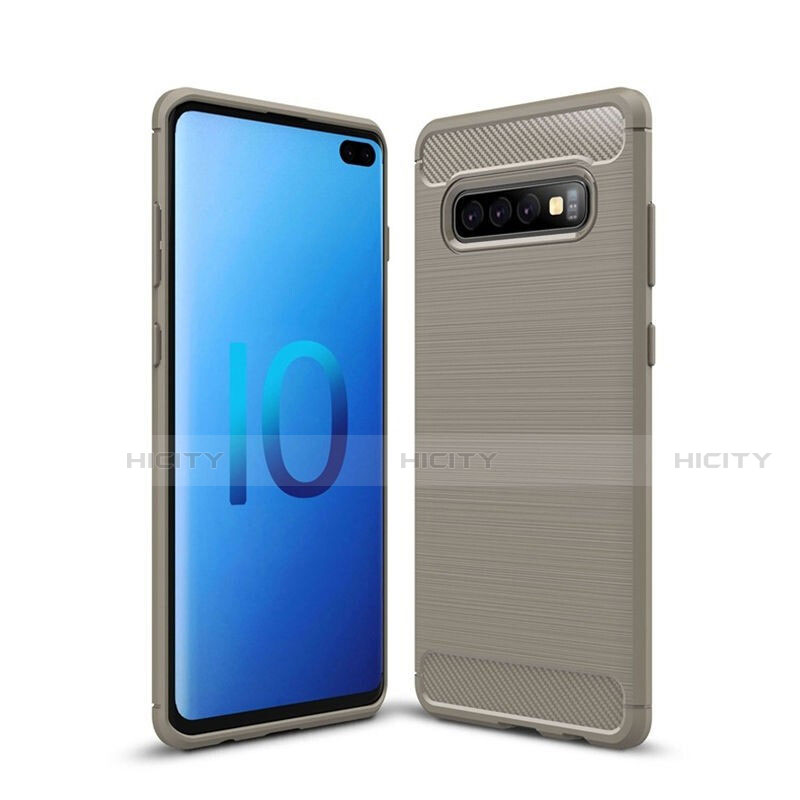 Silikon Hülle Handyhülle Gummi Schutzhülle Flexible Tasche Line C01 für Samsung Galaxy S10 Plus