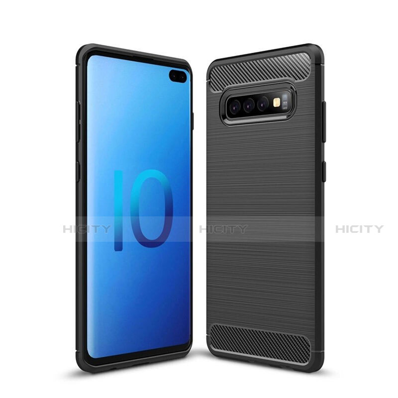 Silikon Hülle Handyhülle Gummi Schutzhülle Flexible Tasche Line C01 für Samsung Galaxy S10 Plus