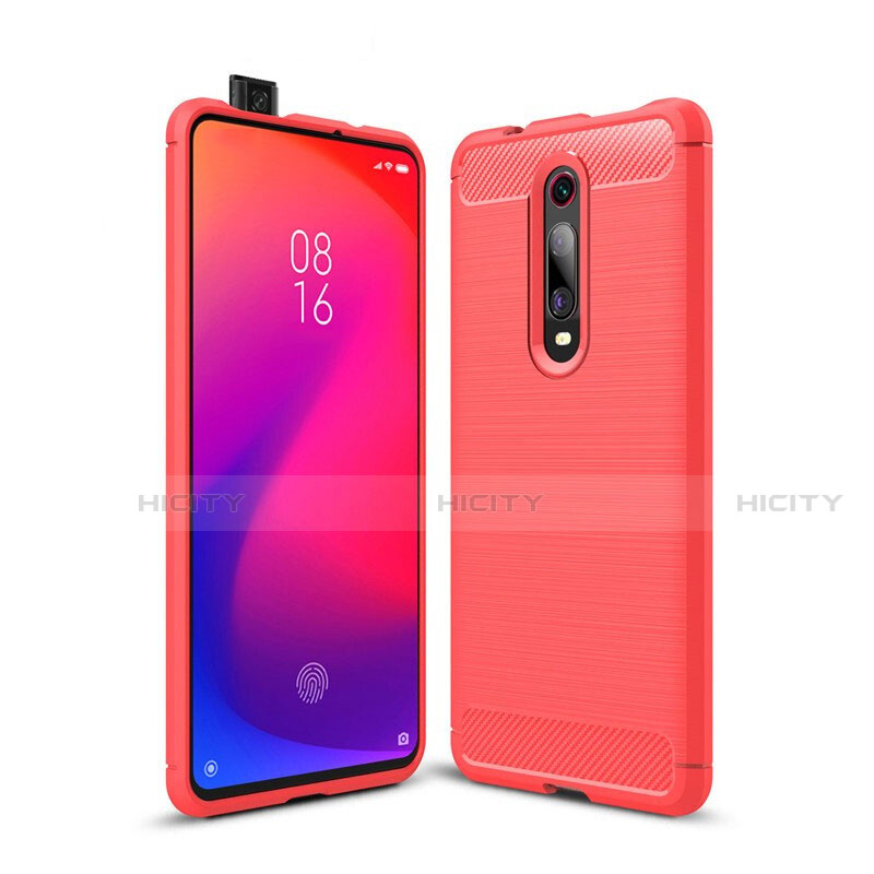 Silikon Hülle Handyhülle Gummi Schutzhülle Flexible Tasche Line C01 für Xiaomi Mi 9T groß