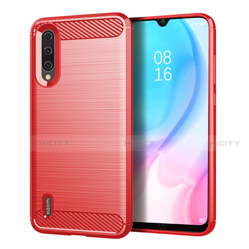 Silikon Hülle Handyhülle Gummi Schutzhülle Flexible Tasche Line C05 für Xiaomi Mi A3