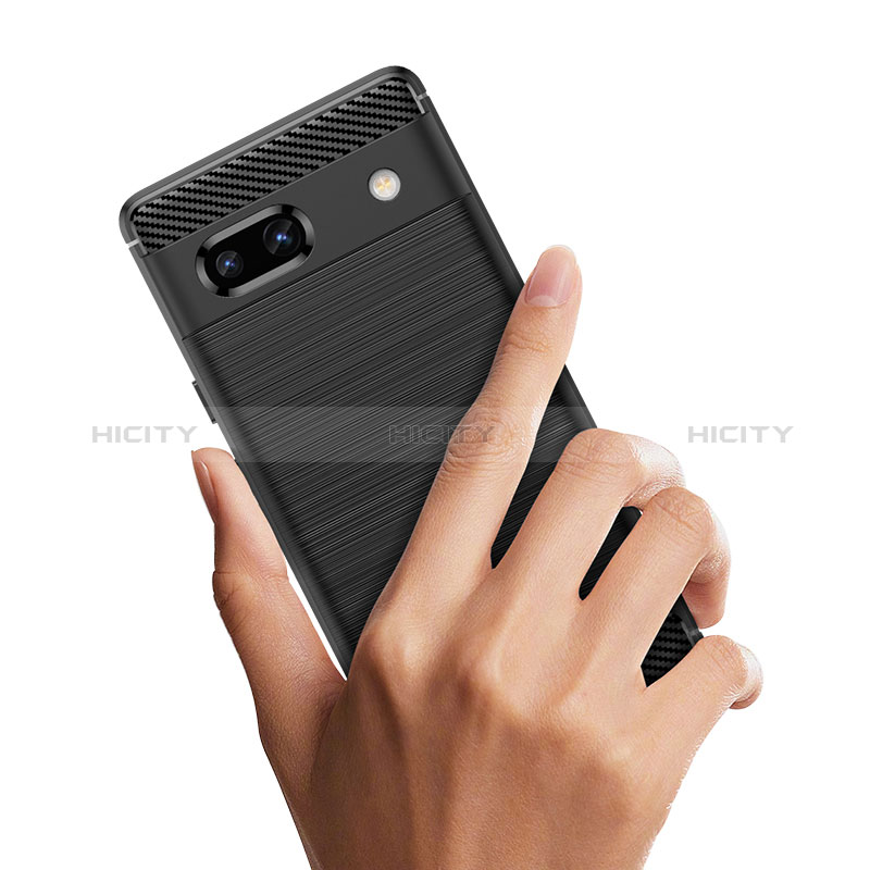 Silikon Hülle Handyhülle Gummi Schutzhülle Flexible Tasche Line für Google Pixel 7a 5G groß