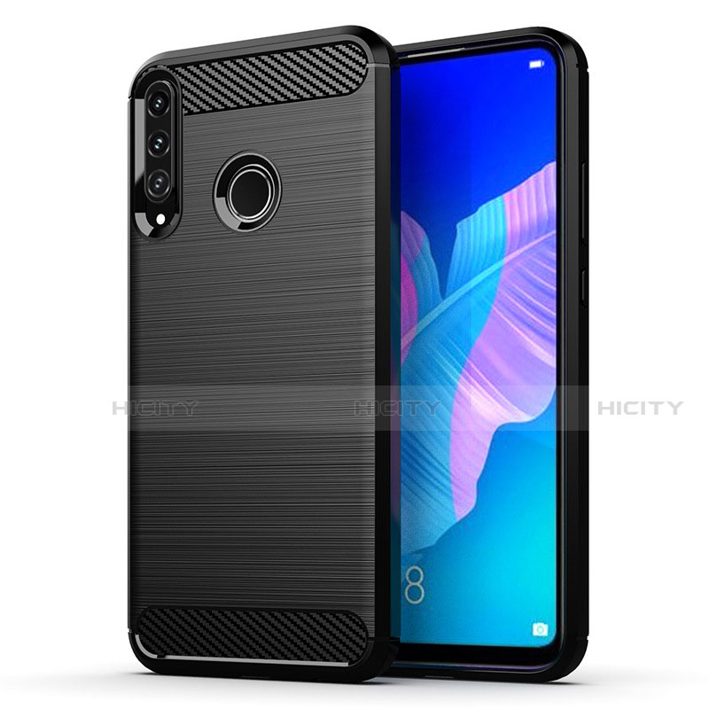 Silikon Hülle Handyhülle Gummi Schutzhülle Flexible Tasche Line für Huawei Honor 9C Schwarz Plus