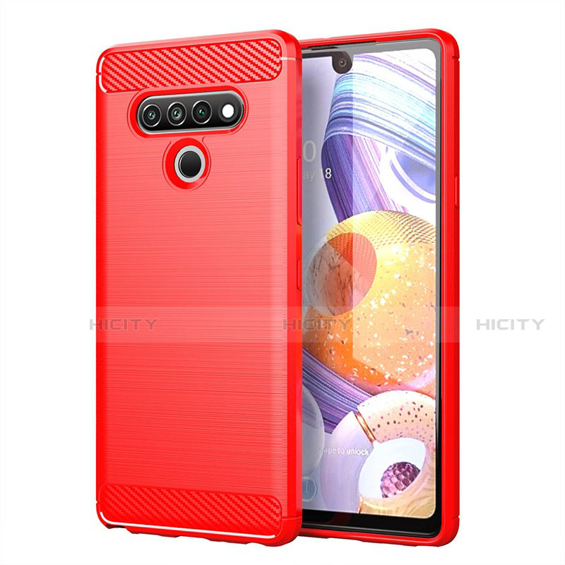 Silikon Hülle Handyhülle Gummi Schutzhülle Flexible Tasche Line für LG Stylo 6 Rot