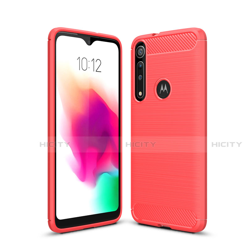 Silikon Hülle Handyhülle Gummi Schutzhülle Flexible Tasche Line für Motorola Moto G8 Play