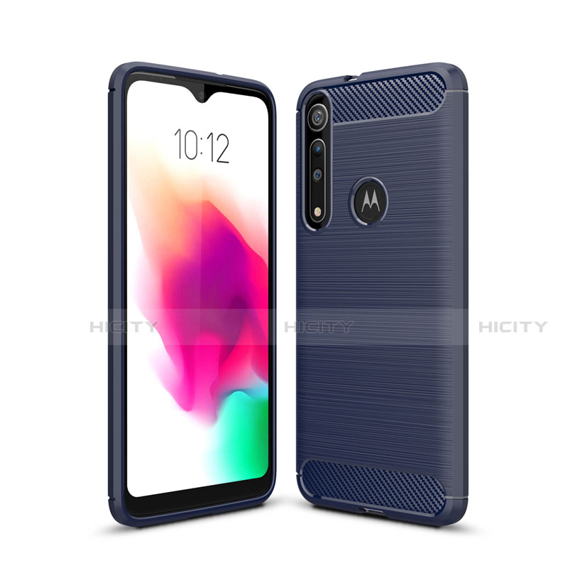 Silikon Hülle Handyhülle Gummi Schutzhülle Flexible Tasche Line für Motorola Moto G8 Play