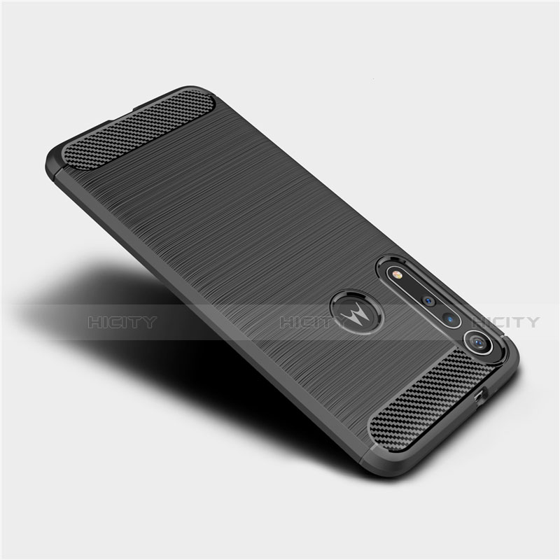 Silikon Hülle Handyhülle Gummi Schutzhülle Flexible Tasche Line für Motorola Moto G8 Play