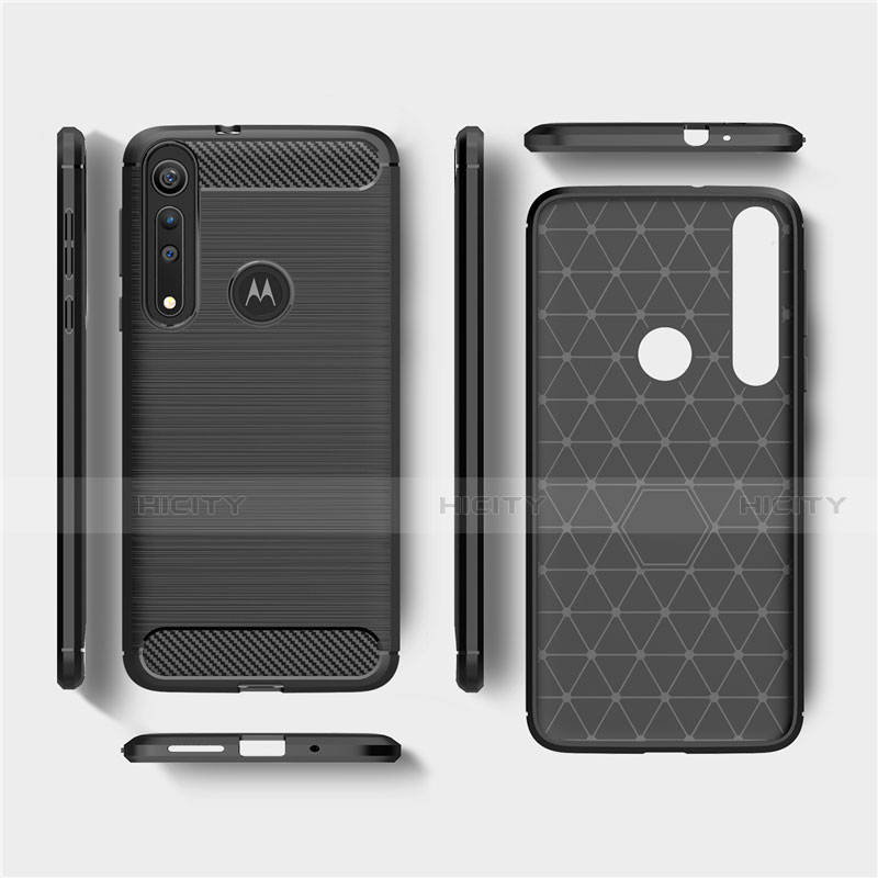 Silikon Hülle Handyhülle Gummi Schutzhülle Flexible Tasche Line für Motorola Moto G8 Play