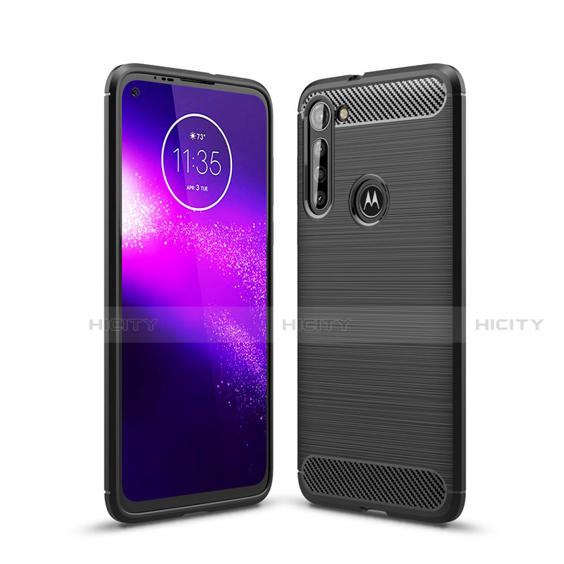 Silikon Hülle Handyhülle Gummi Schutzhülle Flexible Tasche Line für Motorola Moto G8 Power groß