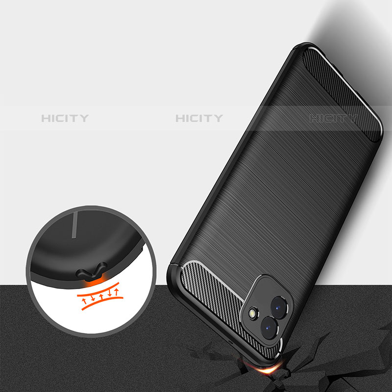 Silikon Hülle Handyhülle Gummi Schutzhülle Flexible Tasche Line für Samsung Galaxy A03