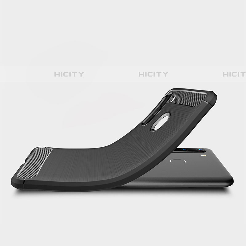 Silikon Hülle Handyhülle Gummi Schutzhülle Flexible Tasche Line für Samsung Galaxy A21 European groß