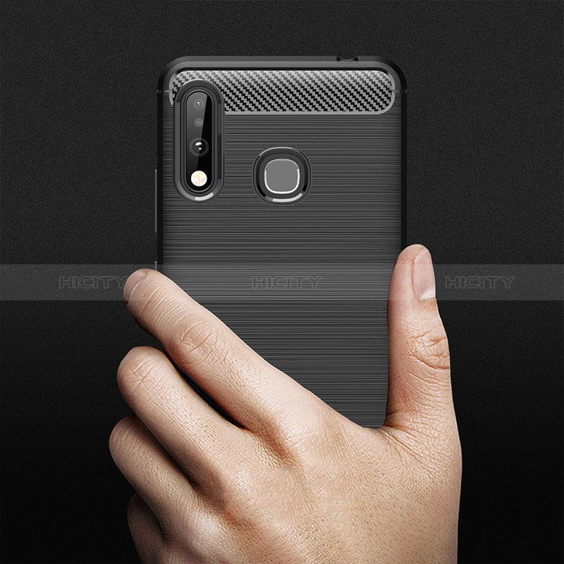 Silikon Hülle Handyhülle Gummi Schutzhülle Flexible Tasche Line für Samsung Galaxy A70E
