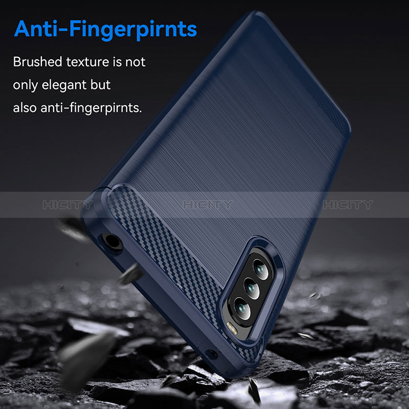 Silikon Hülle Handyhülle Gummi Schutzhülle Flexible Tasche Line für Sony Xperia 10 IV