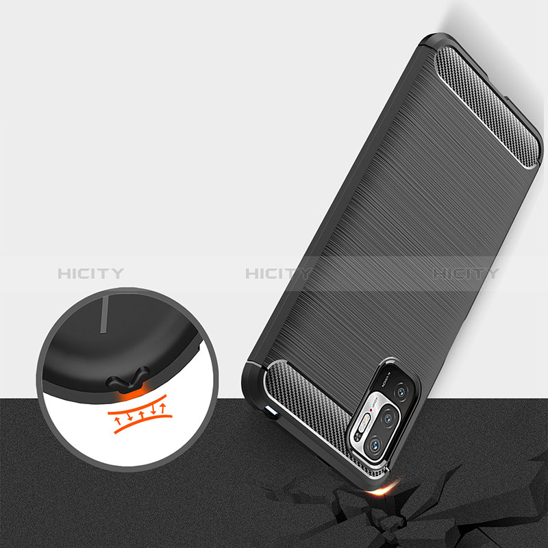 Silikon Hülle Handyhülle Gummi Schutzhülle Flexible Tasche Line für Xiaomi Redmi Note 10T 5G groß