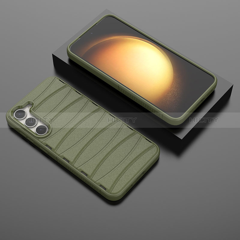 Silikon Hülle Handyhülle Gummi Schutzhülle Flexible Tasche Line KC2 für Samsung Galaxy S23 5G