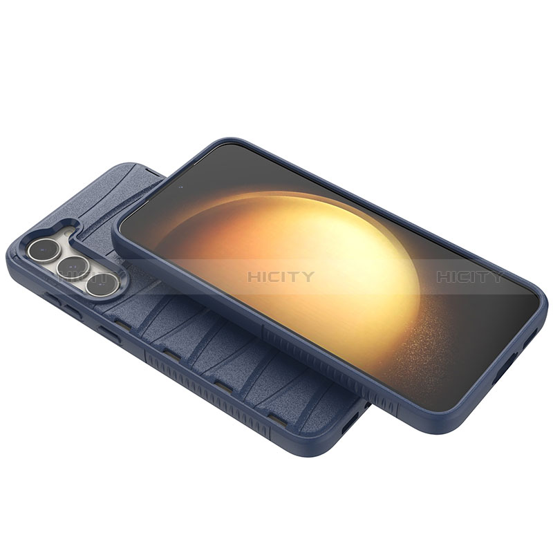 Silikon Hülle Handyhülle Gummi Schutzhülle Flexible Tasche Line KC2 für Samsung Galaxy S23 5G groß
