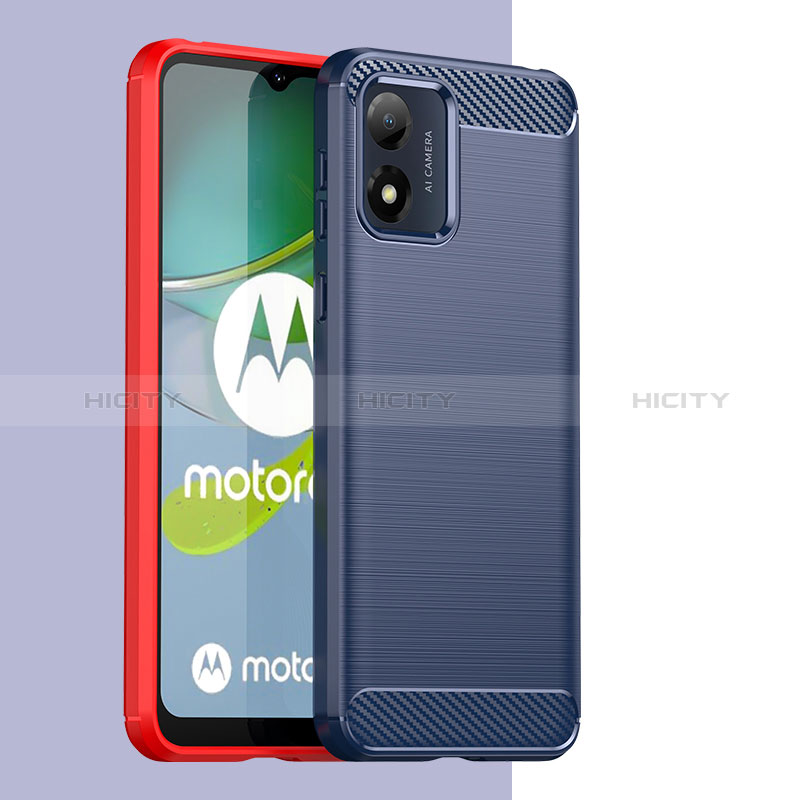 Silikon Hülle Handyhülle Gummi Schutzhülle Flexible Tasche Line MF1 für Motorola Moto E13