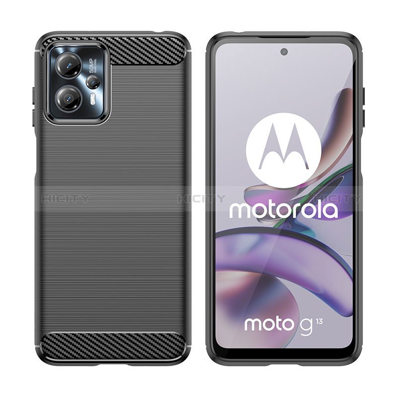 Silikon Hülle Handyhülle Gummi Schutzhülle Flexible Tasche Line MF1 für Motorola Moto G13