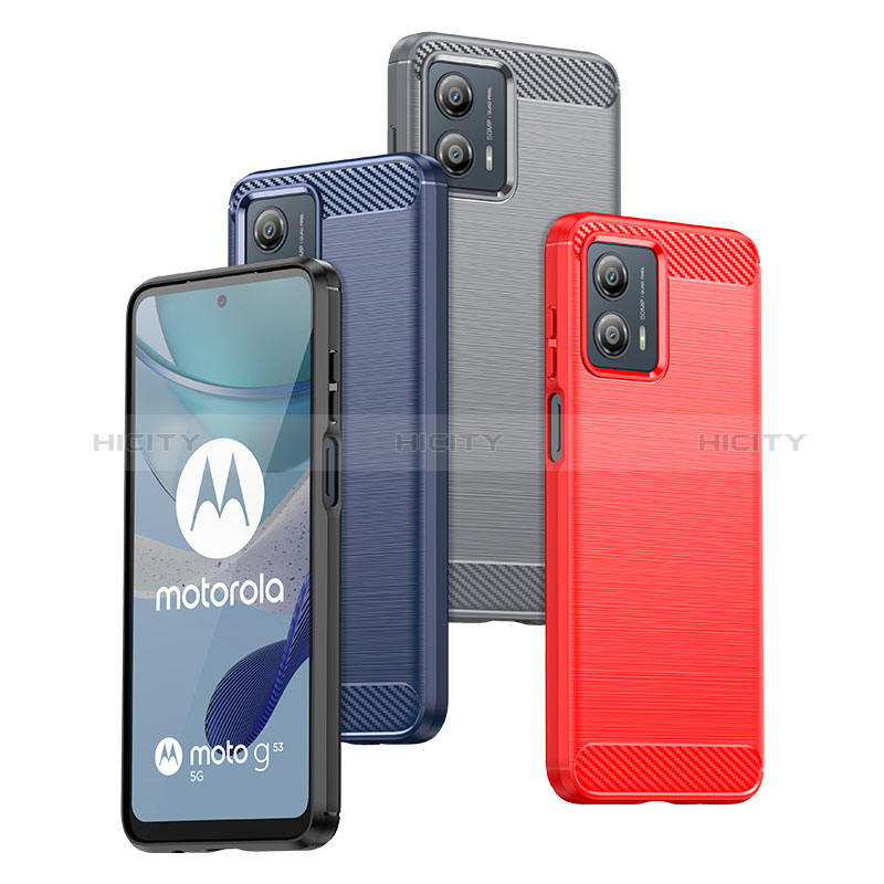 Silikon Hülle Handyhülle Gummi Schutzhülle Flexible Tasche Line MF1 für Motorola Moto G53y 5G