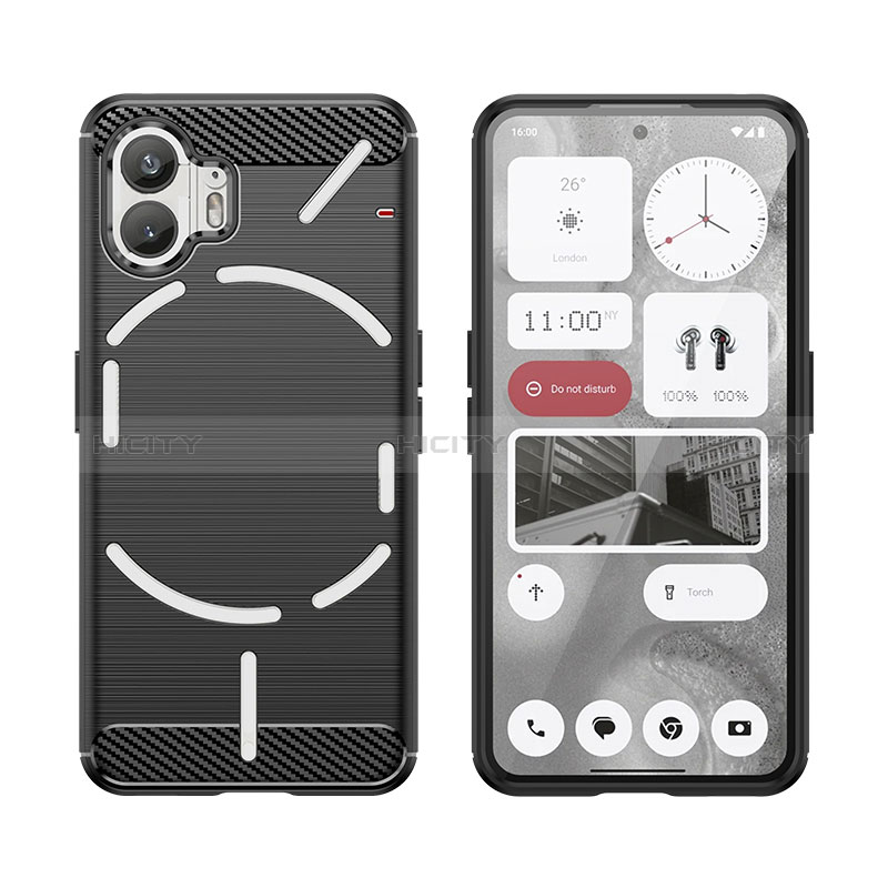 Silikon Hülle Handyhülle Gummi Schutzhülle Flexible Tasche Line MF1 für Nothing Phone 2 groß