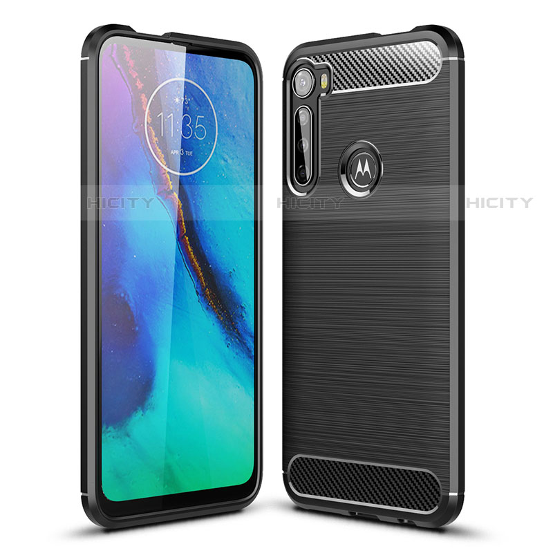 Silikon Hülle Handyhülle Gummi Schutzhülle Flexible Tasche Line S01 für Motorola Moto One Fusion Plus