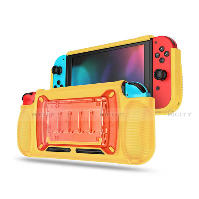 Silikon Hülle Handyhülle Gummi Schutzhülle Flexible Tasche Line S01 für Nintendo Switch groß