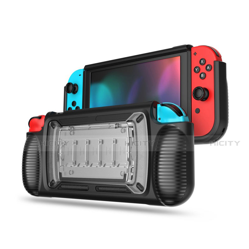 Silikon Hülle Handyhülle Gummi Schutzhülle Flexible Tasche Line S01 für Nintendo Switch groß