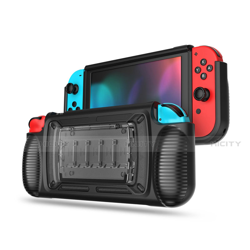 Silikon Hülle Handyhülle Gummi Schutzhülle Flexible Tasche Line S01 für Nintendo Switch groß