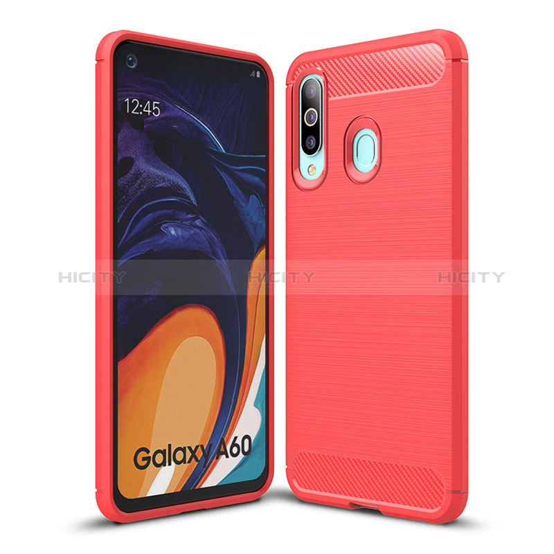 Silikon Hülle Handyhülle Gummi Schutzhülle Flexible Tasche Line WL1 für Samsung Galaxy A60