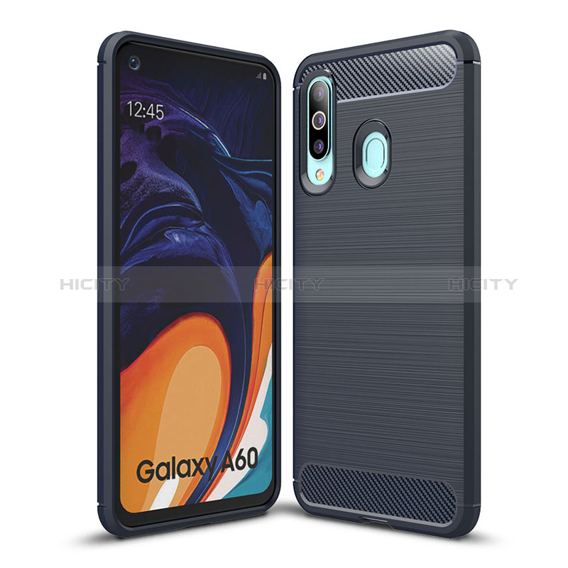 Silikon Hülle Handyhülle Gummi Schutzhülle Flexible Tasche Line WL1 für Samsung Galaxy A60