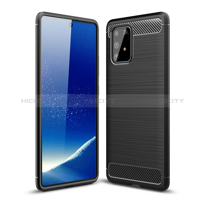 Silikon Hülle Handyhülle Gummi Schutzhülle Flexible Tasche Line WL1 für Samsung Galaxy S10 Lite Schwarz