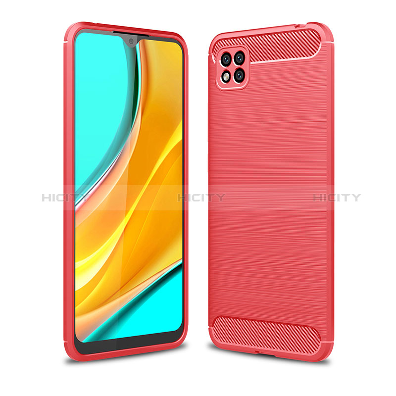 Silikon Hülle Handyhülle Gummi Schutzhülle Flexible Tasche Line WL1 für Xiaomi Redmi 9 Activ Rot Plus